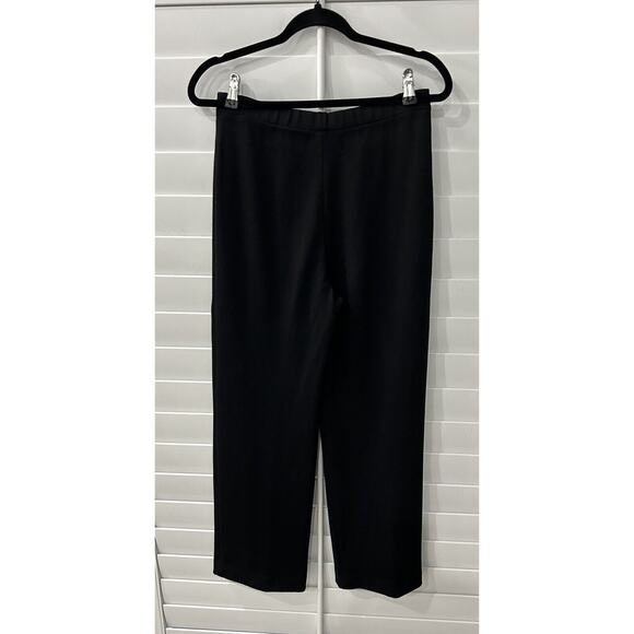 ST. JOHN COLLECTION Wool Blend Knit Black Stretch Pull On Dress Pants Size 8 - Picture 3 of 4
